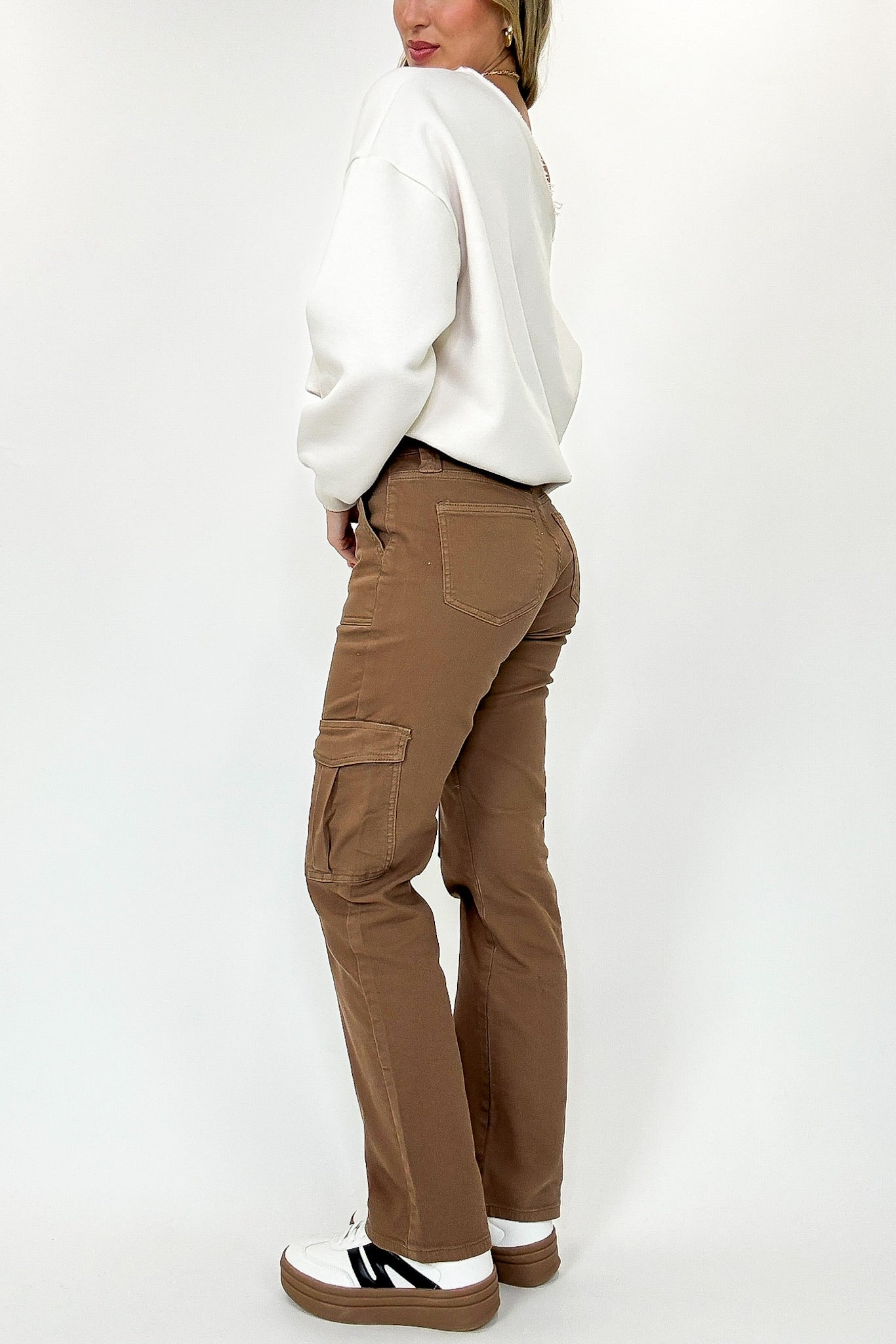 Neutral Ground Straight Cargo Pants - Madison and Mallory