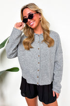 Heather Gray / S New Classic Button Down Cardigan Sweater - Madison and Mallory