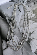 Silver New Glam Layered Chain Necklace - Madison and Mallory