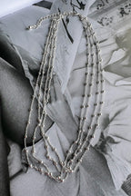 Silver New Glam Layered Chain Necklace - Madison and Mallory