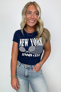 S / Navy New York Tennis Club Graphic Tee - FINAL SALE - Madison and Mallory