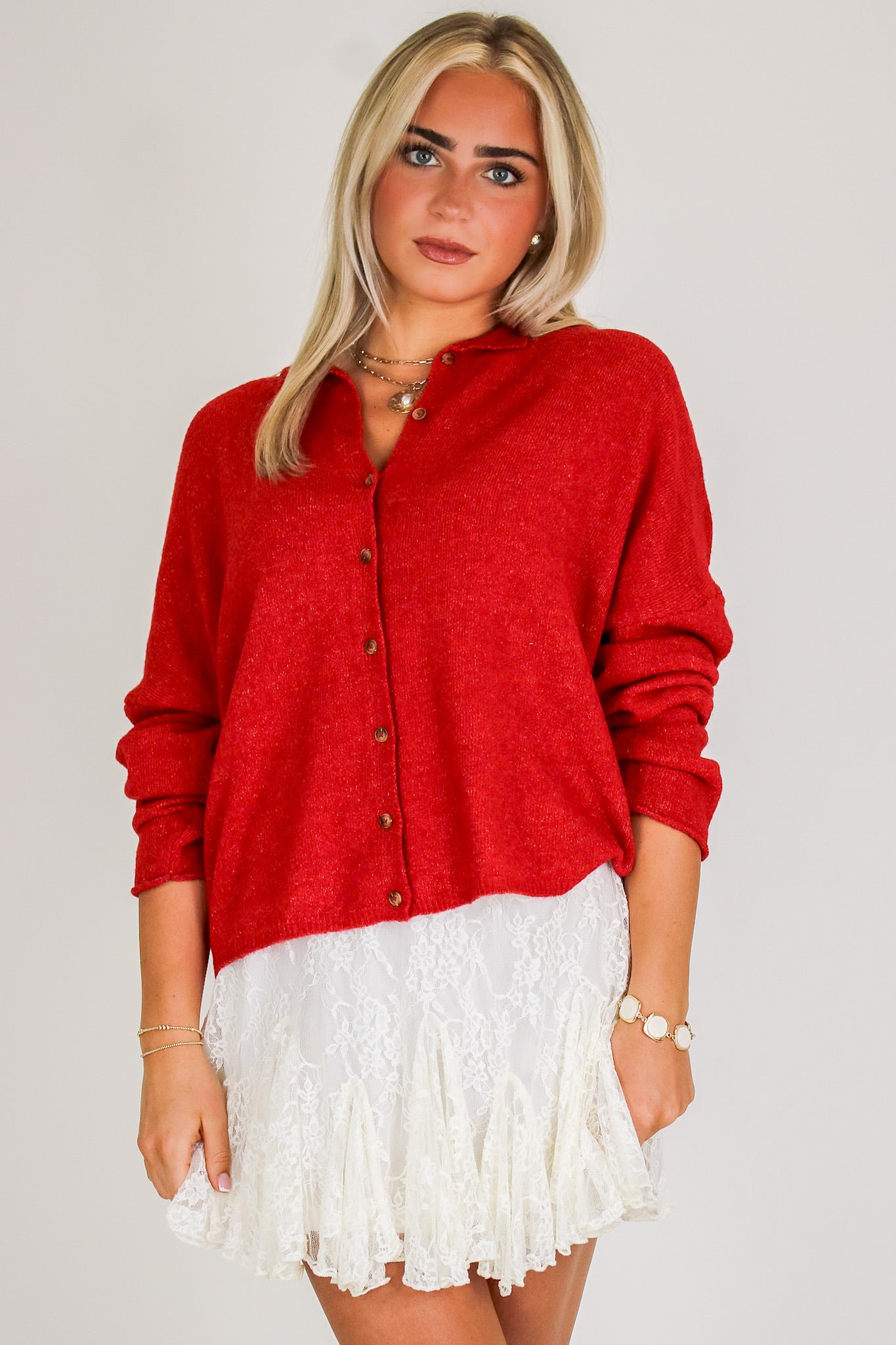 Ruby / S New Classic Button Down Cardigan Sweater - Madison and Mallory