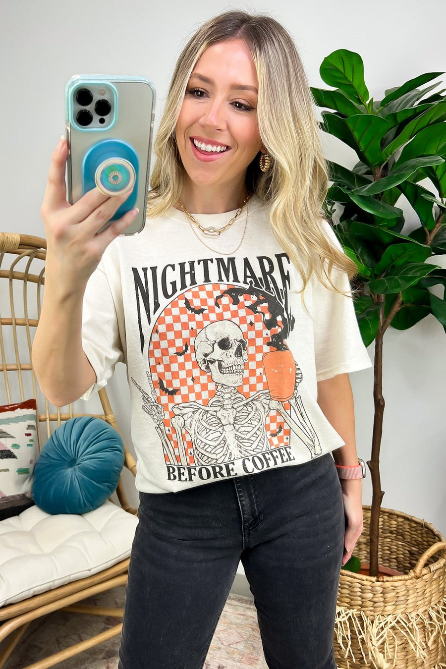  Nightmare Before Coffee Graphic Tee - Madison and Mallory