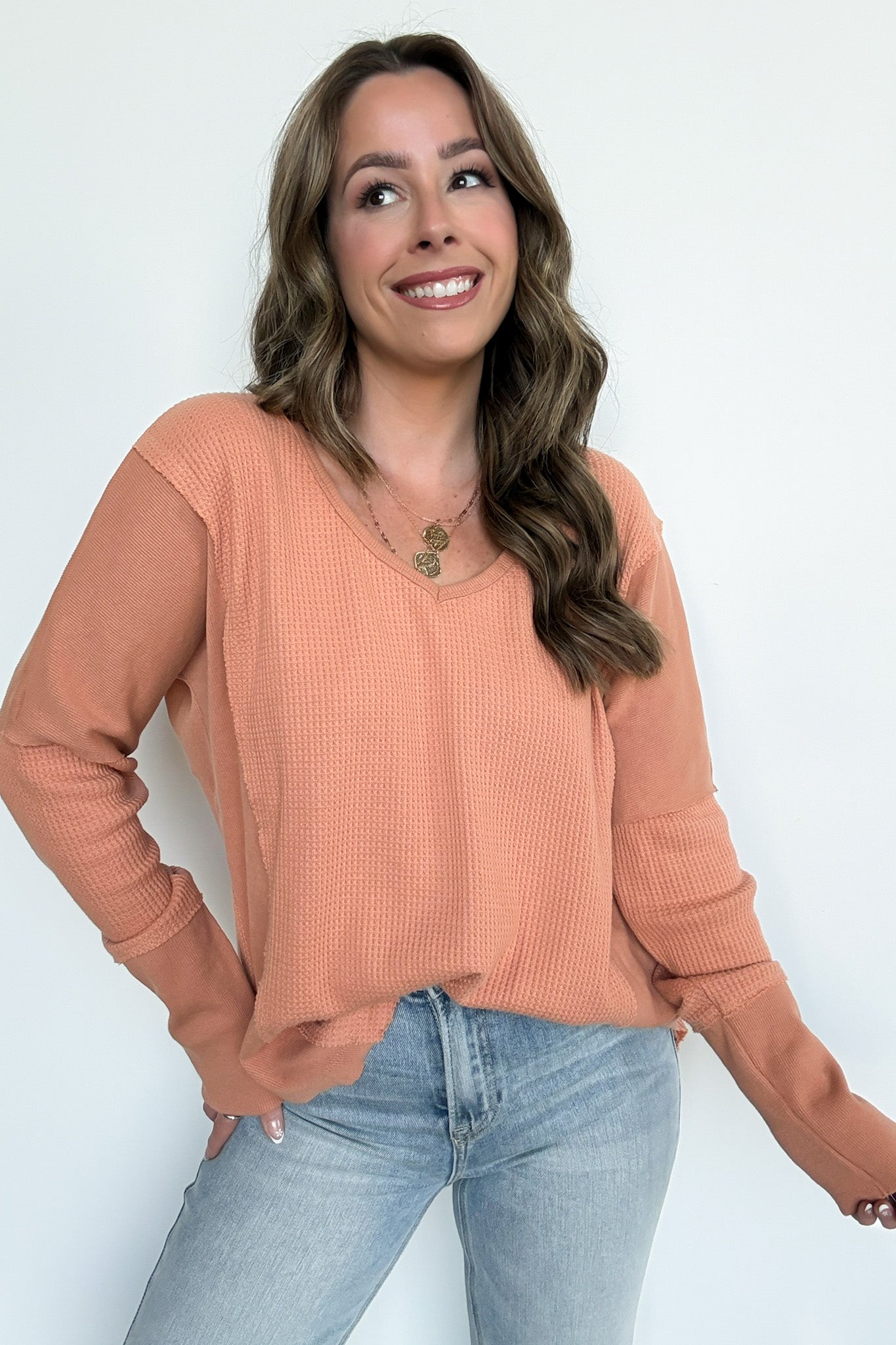 Orange / S Nolah Relaxed Fit Top - Madison and Mallory