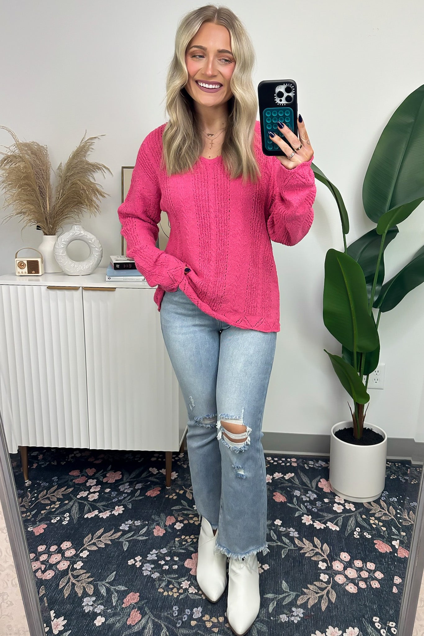  Notable Sensation Crochet Trim Sweater - FINAL SALE - Madison and Mallory