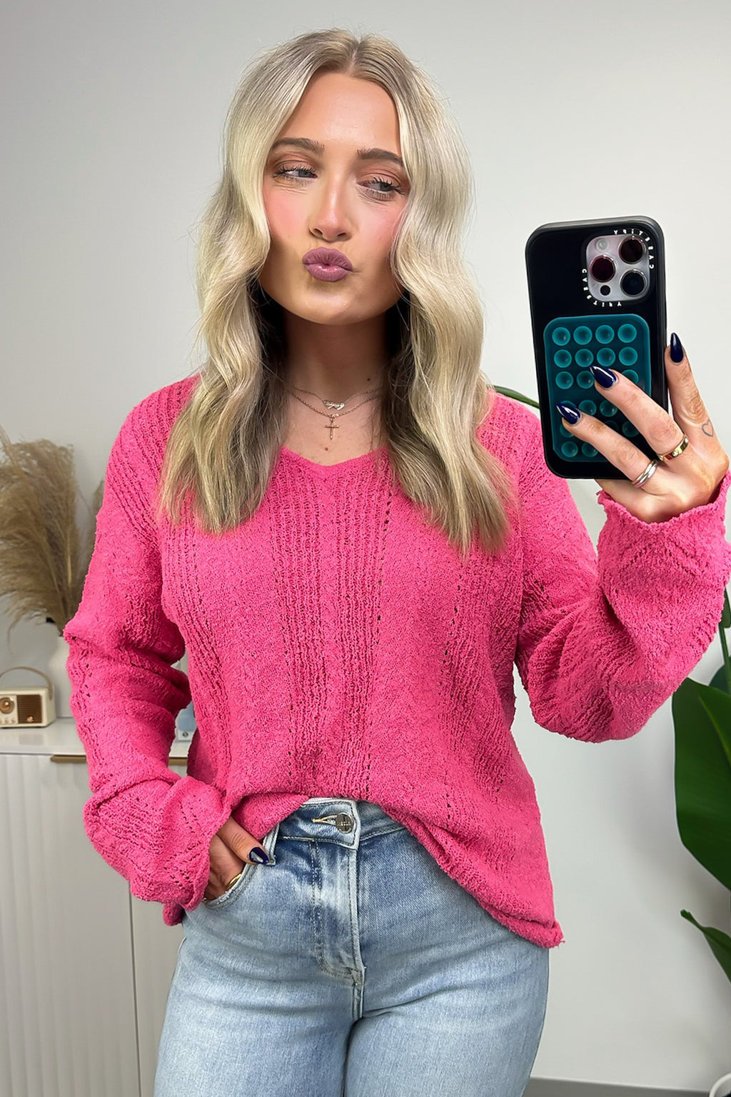  Notable Sensation Crochet Trim Sweater - FINAL SALE - Madison and Mallory