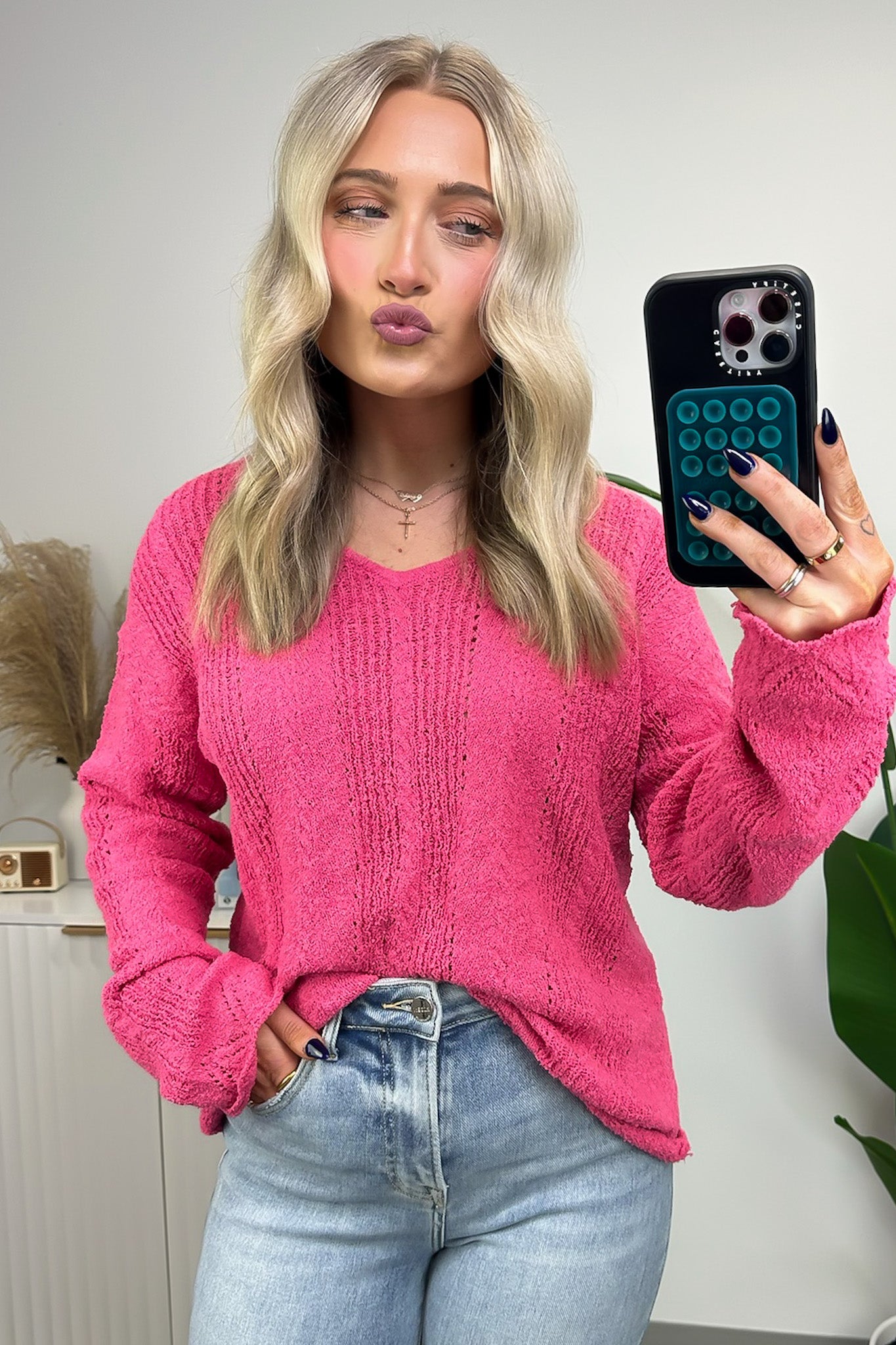  Notable Sensation Crochet Trim Sweater - FINAL SALE - Madison and Mallory