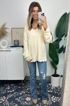  Notable Sensation Crochet Trim Sweater - FINAL SALE - Madison and Mallory