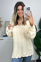  Notable Sensation Crochet Trim Sweater - FINAL SALE - Madison and Mallory