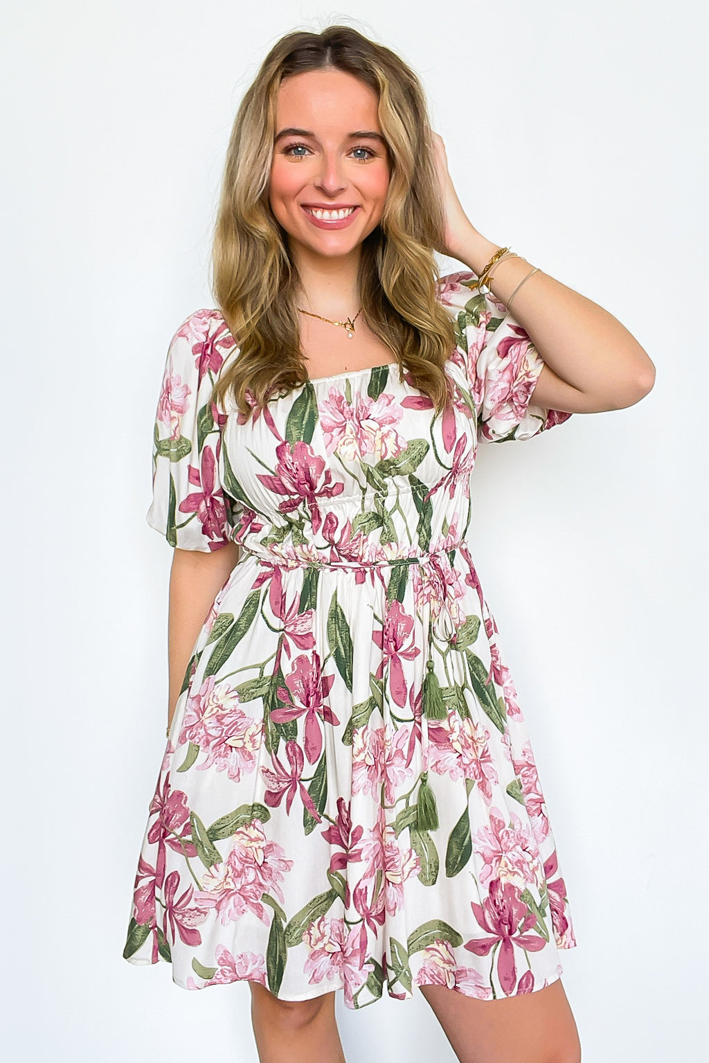 Notorious Refinement Floral Puff Sleeve Dress - Madison and Mallory