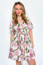 Notorious Refinement Floral Puff Sleeve Dress - Madison and Mallory