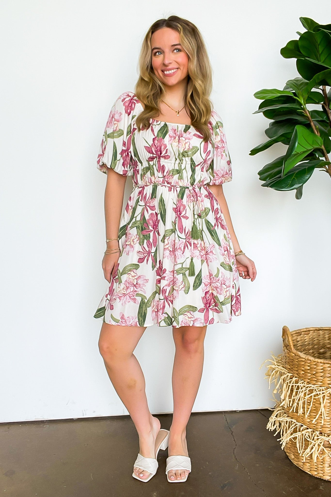 Notorious Refinement Floral Puff Sleeve Dress - Madison and Mallory