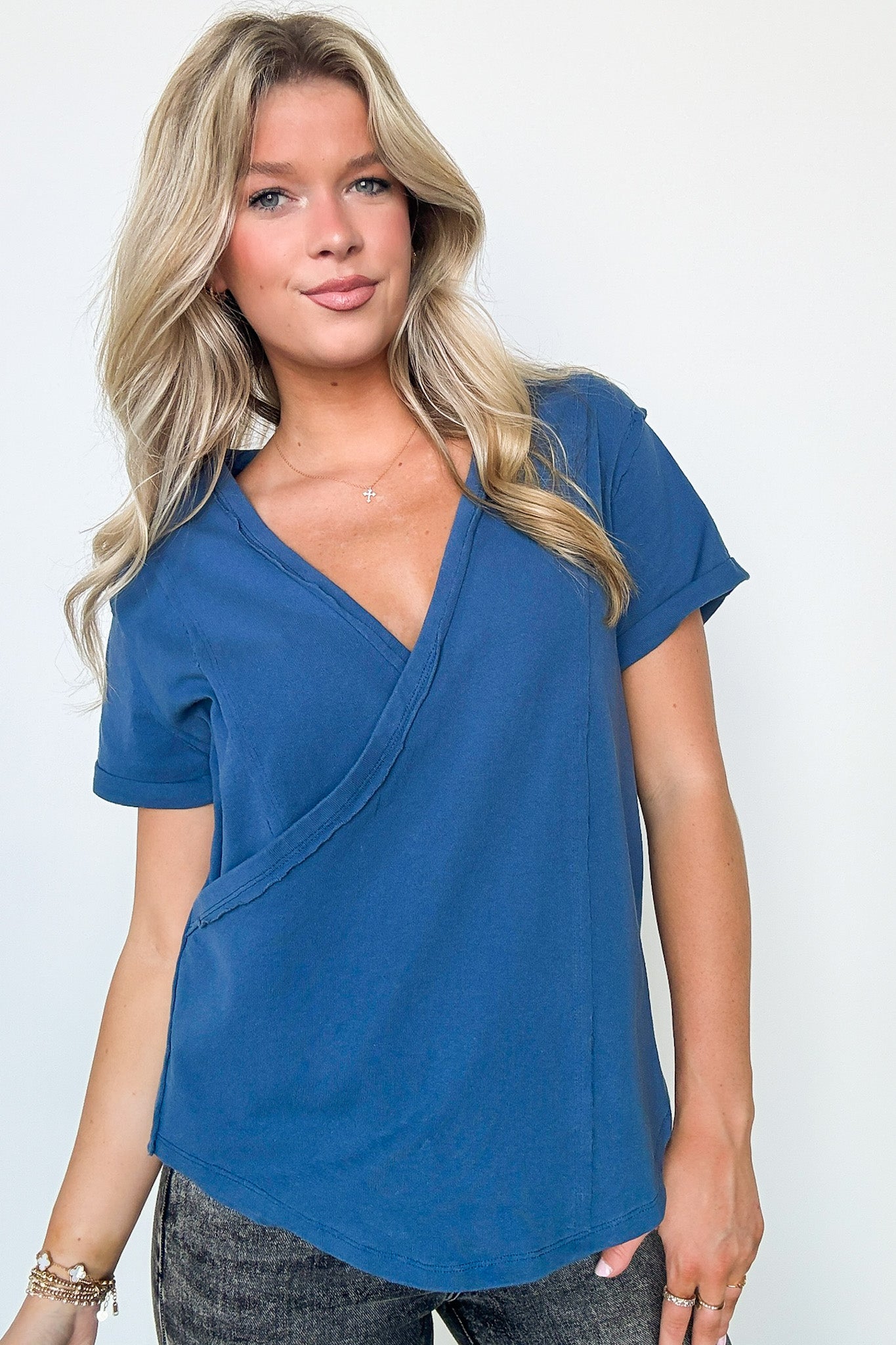  Novah Surplice Wrap Top - FINAL SALE - Madison and Mallory