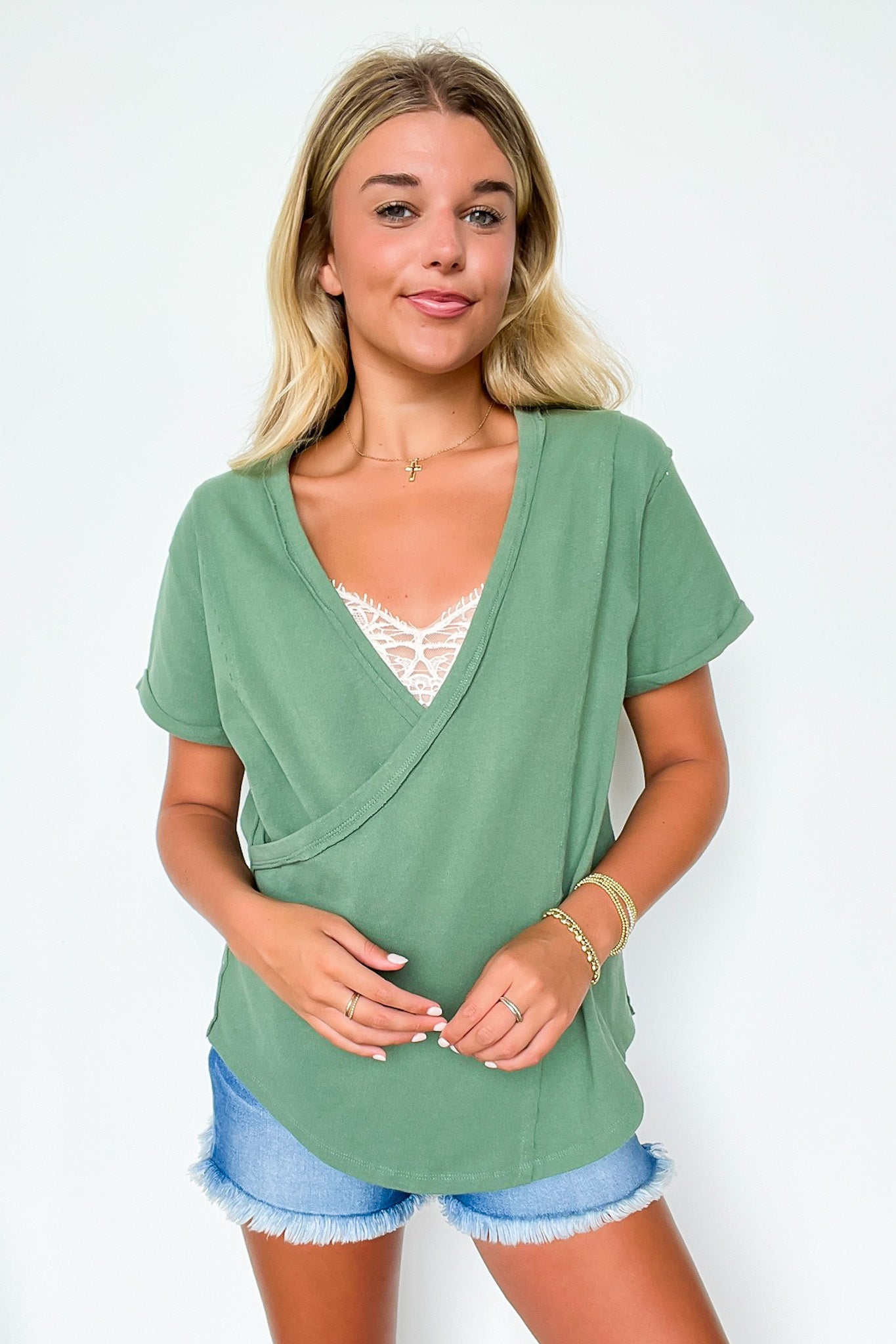  Novah Surplice Wrap Top - FINAL SALE - Madison and Mallory