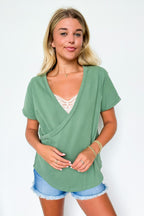 Novah Surplice Wrap Top - FINAL SALE - Madison and Mallory