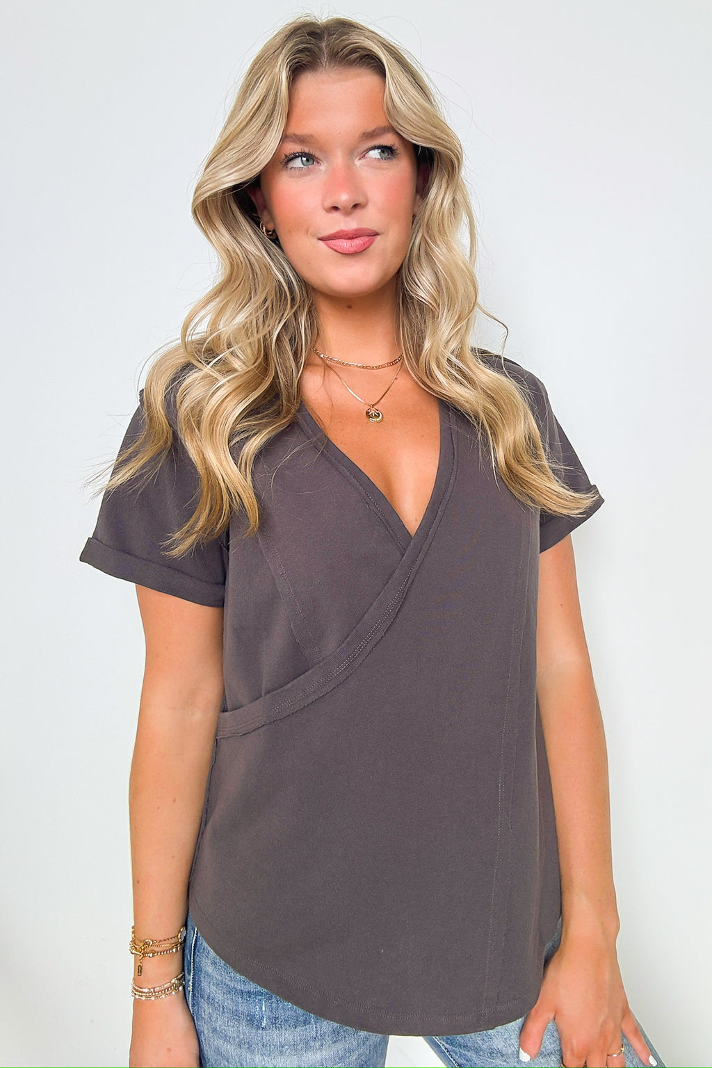 Novah Surplice Wrap Top - FINAL SALE - Madison and Mallory