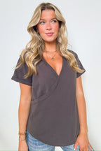 Novah Surplice Wrap Top - FINAL SALE - Madison and Mallory