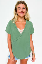Novah Surplice Wrap Top - FINAL SALE - Madison and Mallory