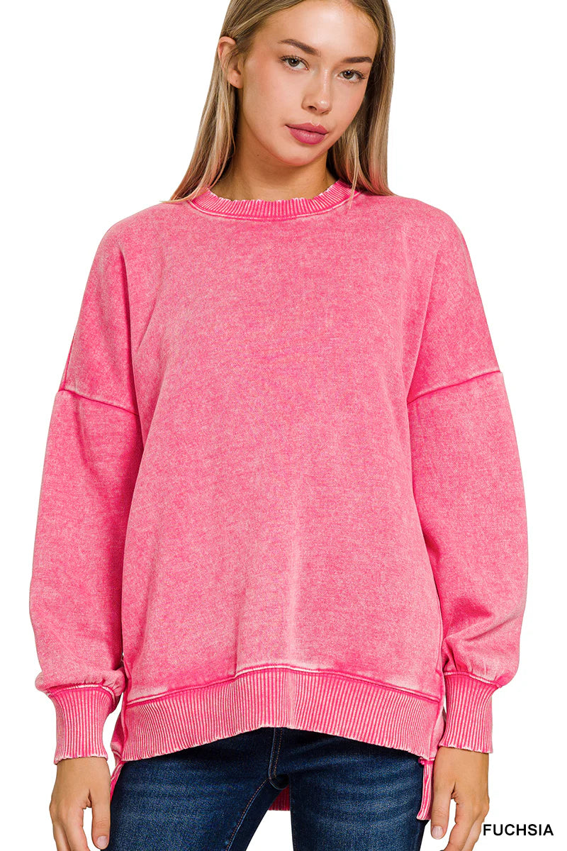 Lounge Life Acid Wash Sweatshirt - BACK IN STOCK