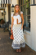 Oasis Destination Printed Smocked Waist Maxi Skirt - Madison and Mallory