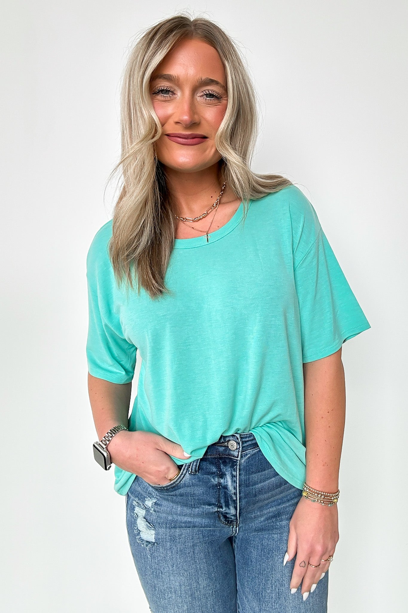  Odessah Short Sleeve Relaxed Fit Top - FINAL SALE - Madison and Mallory