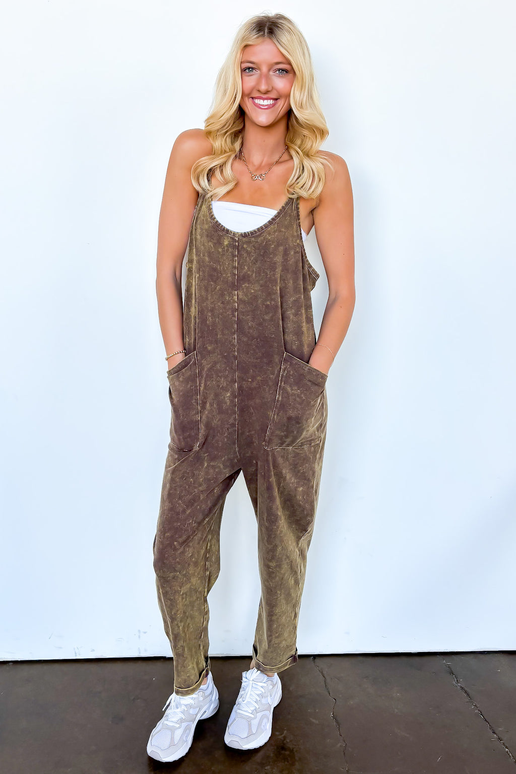 Off Grid Mineral Washed Relaxed Jumpsuit - Madison and Mallory