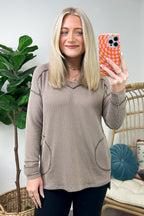  Olenah Rib Knit Long Sleeve Top - FINAL SALE - Madison and Mallory