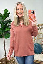  Olenah Rib Knit Long Sleeve Top - FINAL SALE - Madison and Mallory