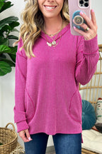  Olenah Rib Knit Long Sleeve Top - FINAL SALE - Madison and Mallory