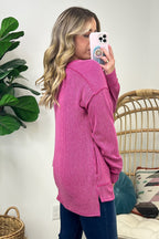  Olenah Rib Knit Long Sleeve Top - FINAL SALE - Madison and Mallory