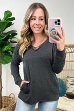  Olenah Rib Knit Long Sleeve Top - FINAL SALE - Madison and Mallory