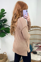  Olenah Rib Knit Long Sleeve Top - FINAL SALE - Madison and Mallory