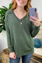  Olenah Rib Knit Long Sleeve Top - FINAL SALE - Madison and Mallory