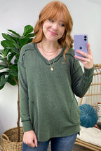  Olenah Rib Knit Long Sleeve Top - FINAL SALE - Madison and Mallory
