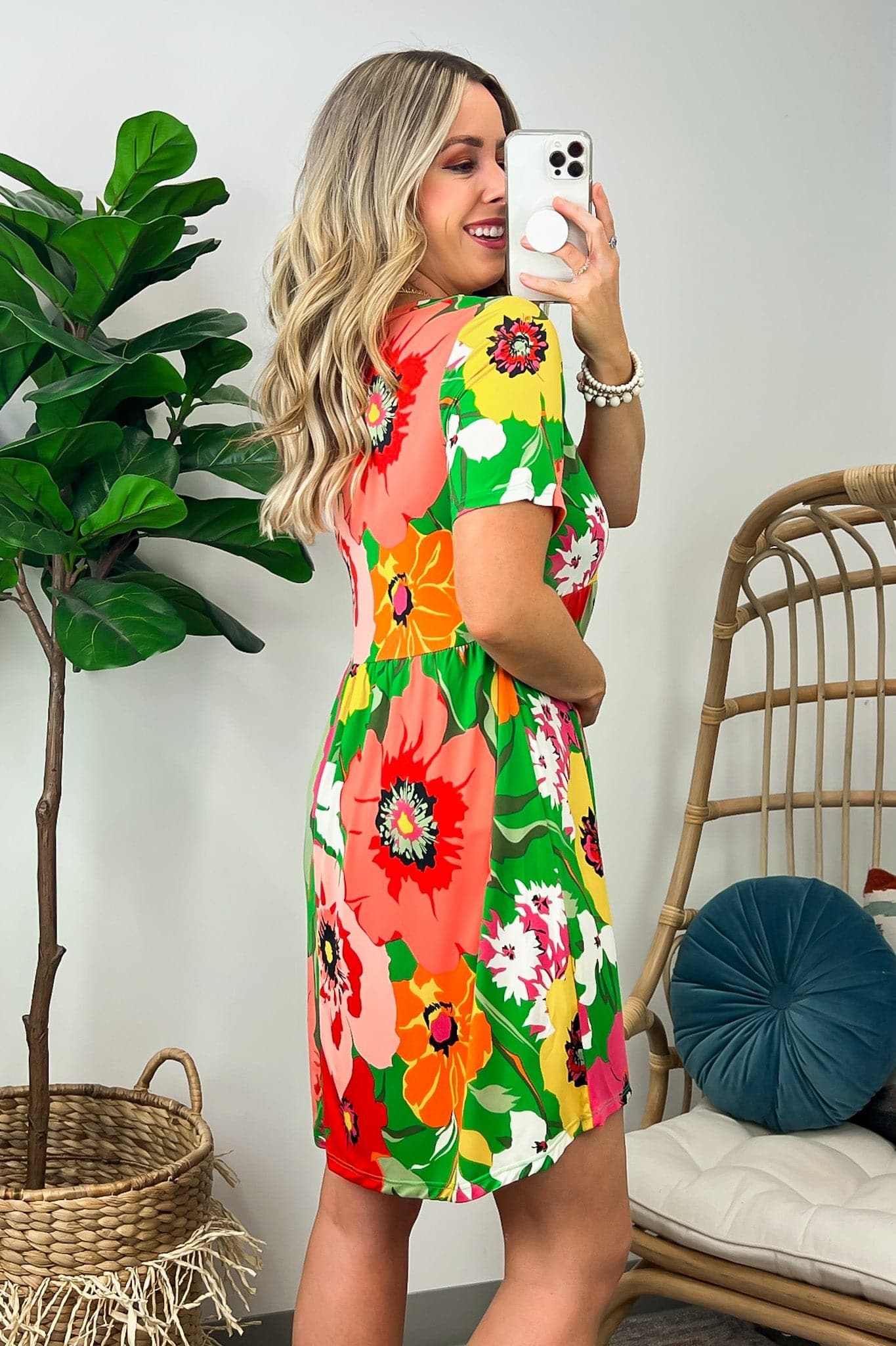  Optimistic Essence Floral Print Babydoll Dress - FINAL SALE - Madison and Mallory