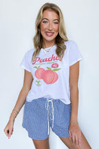Organic Natural Peaches Graphic Tee - FINAL SALE - Madison and Mallory