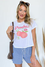 Organic Natural Peaches Graphic Tee - FINAL SALE - Madison and Mallory