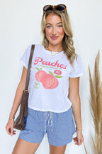 Organic Natural Peaches Graphic Tee - FINAL SALE - Madison and Mallory