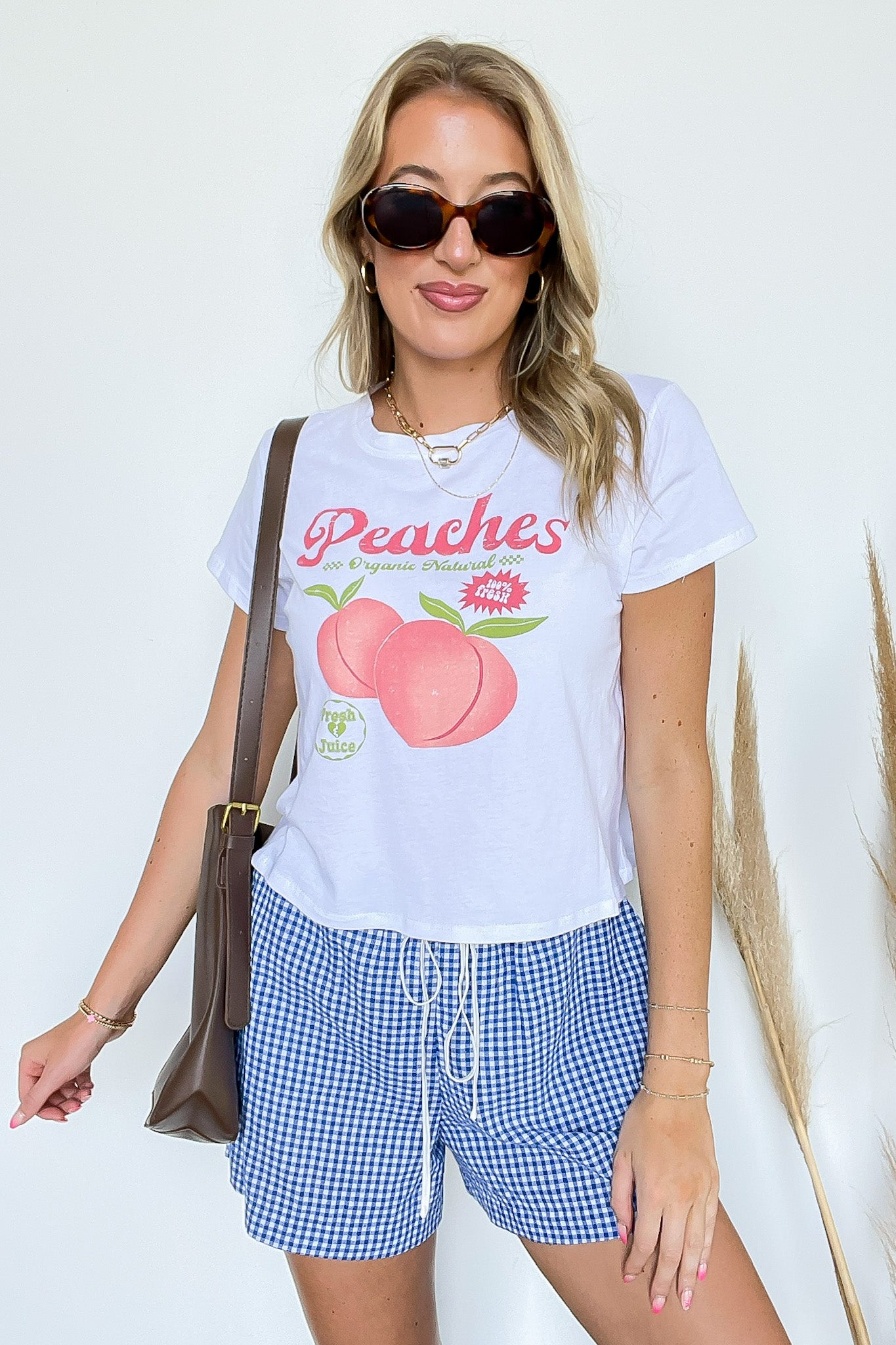Organic Natural Peaches Graphic Tee - FINAL SALE - Madison and Mallory