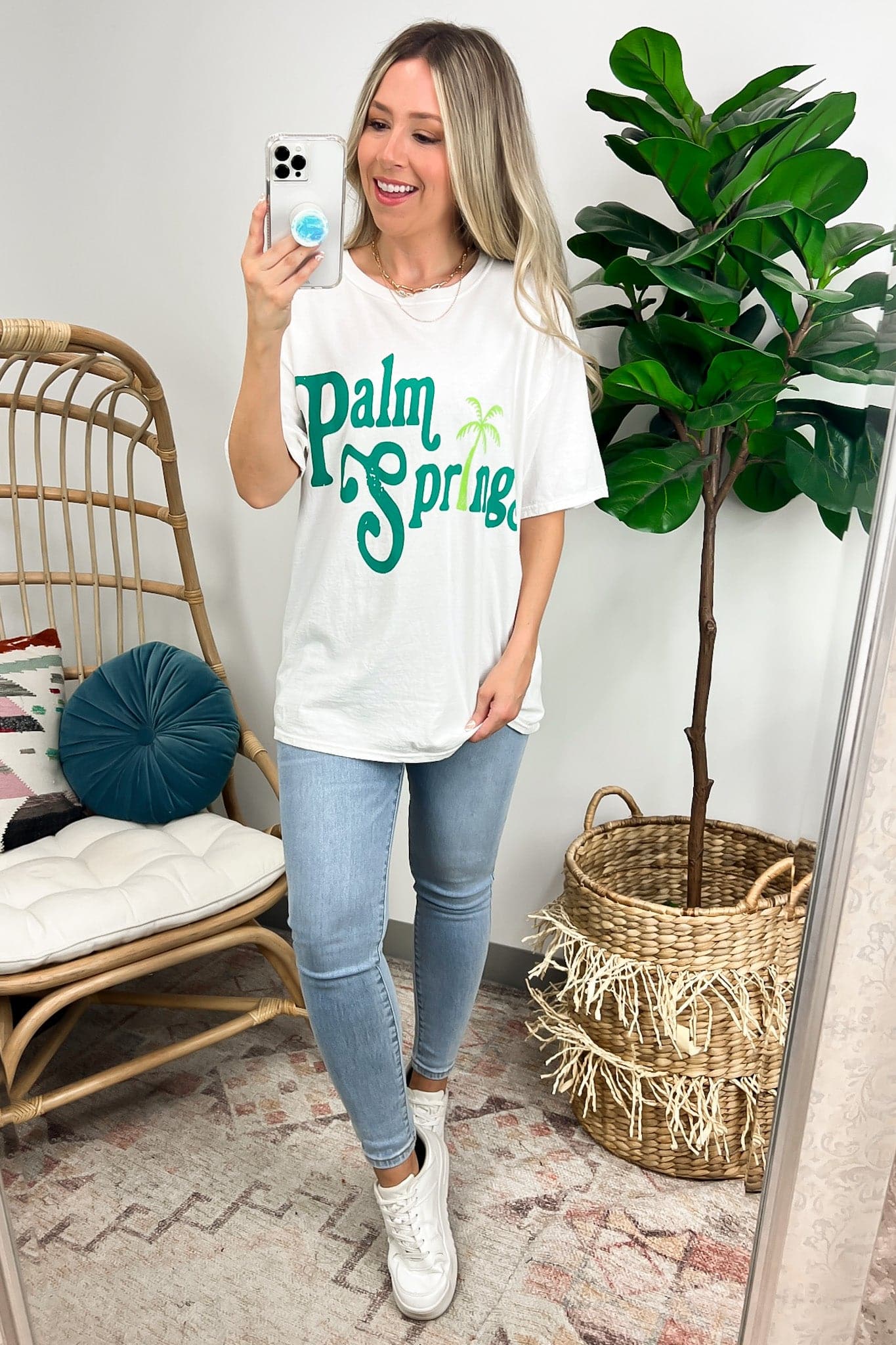  Palm Springs Oversized Vintage Graphic Tee - FINAL SALE - Madison and Mallory