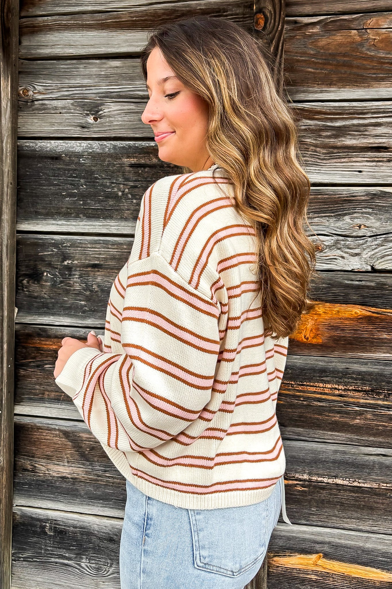 Parallel Days Striped Relaxed Pullover - Madison and Mallory