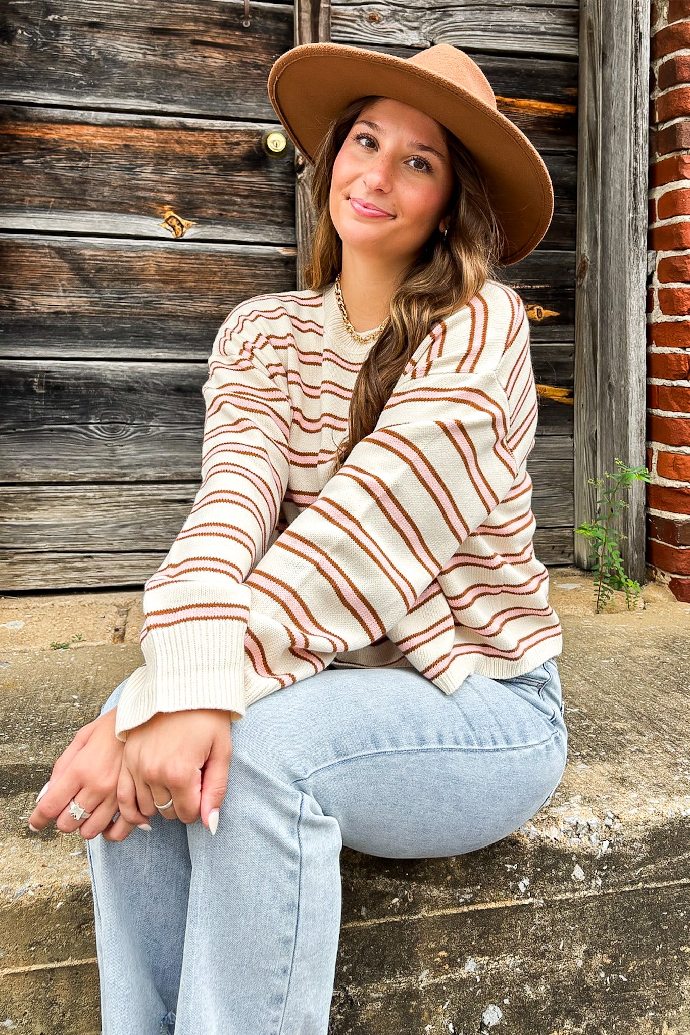 Parallel Days Striped Relaxed Pullover - Madison and Mallory