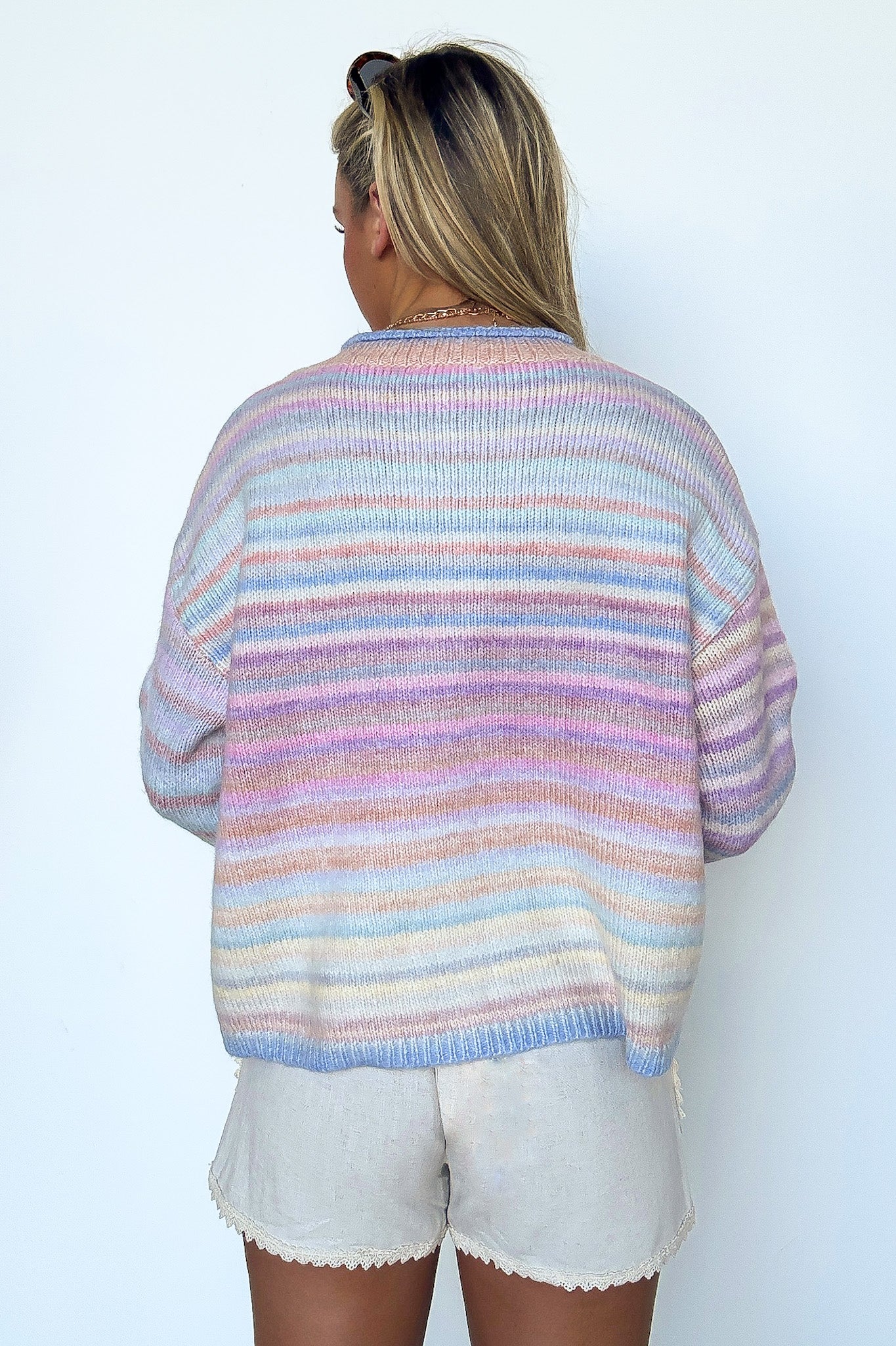 Pastel Prism Striped Knit Cardigan - Madison and Mallory