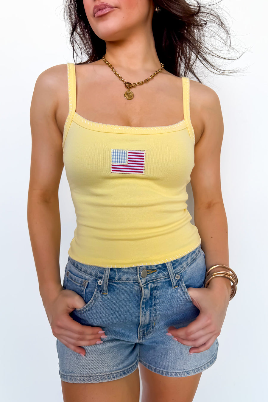Patriot Pop American Flag Tank Top