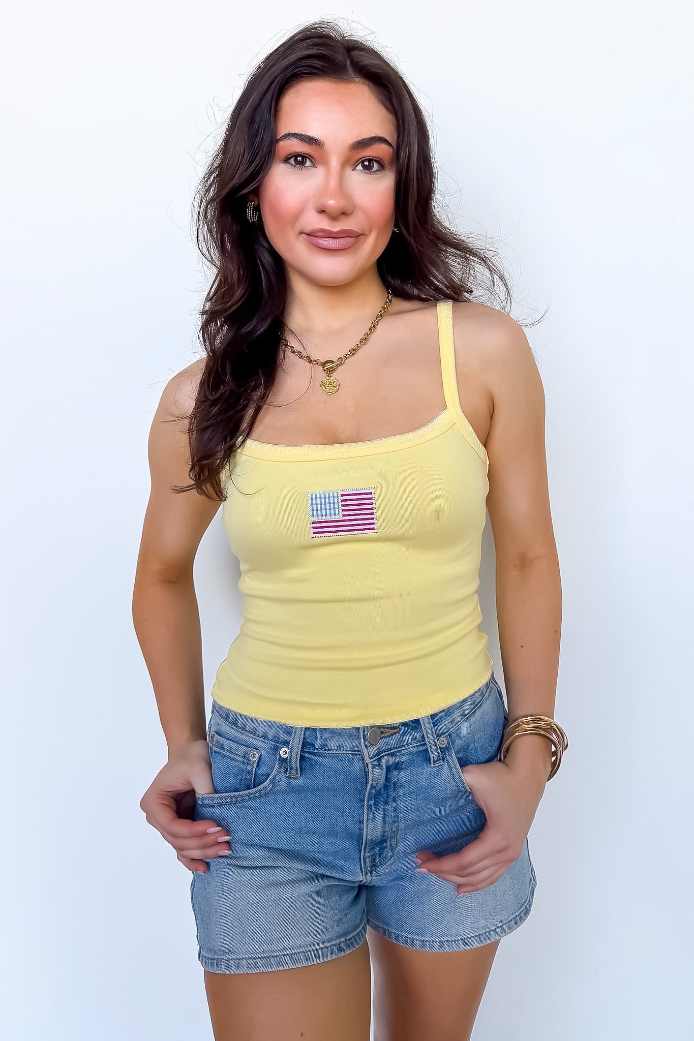 Patriot Pop American Flag Tank Top - Madison and Mallory