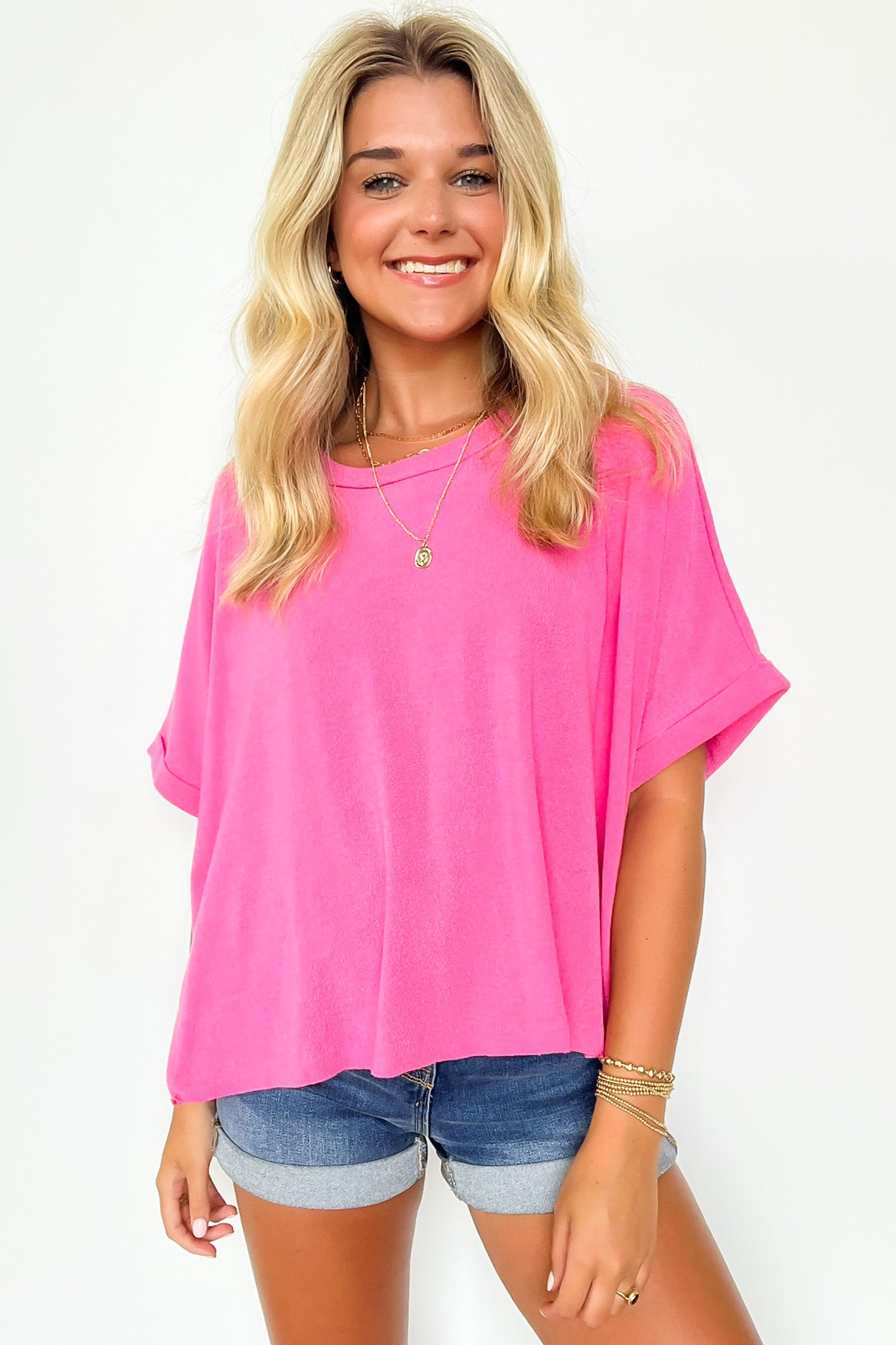 Paula Relaxed Cuffed Sleeve Top - FINAL SALE - Madison and Mallory