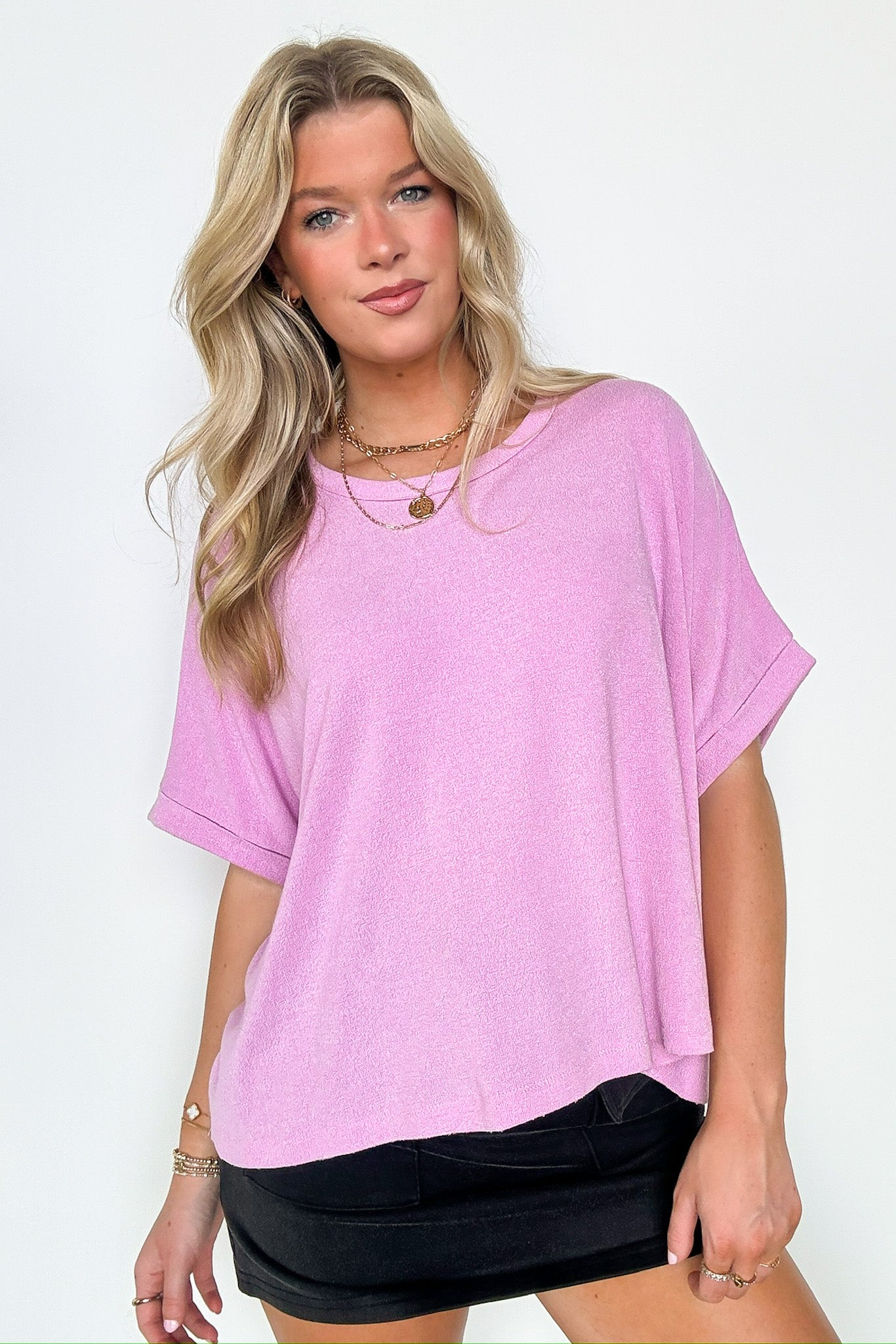 Paula Relaxed Cuffed Sleeve Top - FINAL SALE - Madison and Mallory