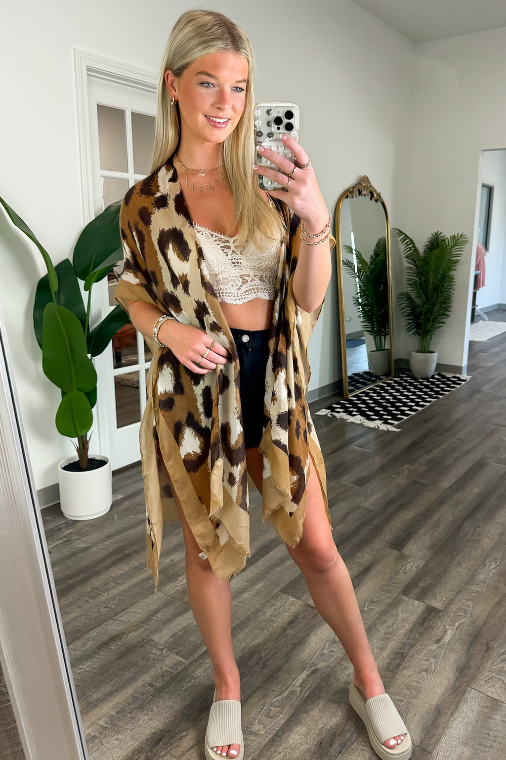  Paulinah Animal Print Kimono - FINAL SALE - Madison and Mallory