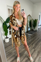  Paulinah Animal Print Kimono - FINAL SALE - Madison and Mallory