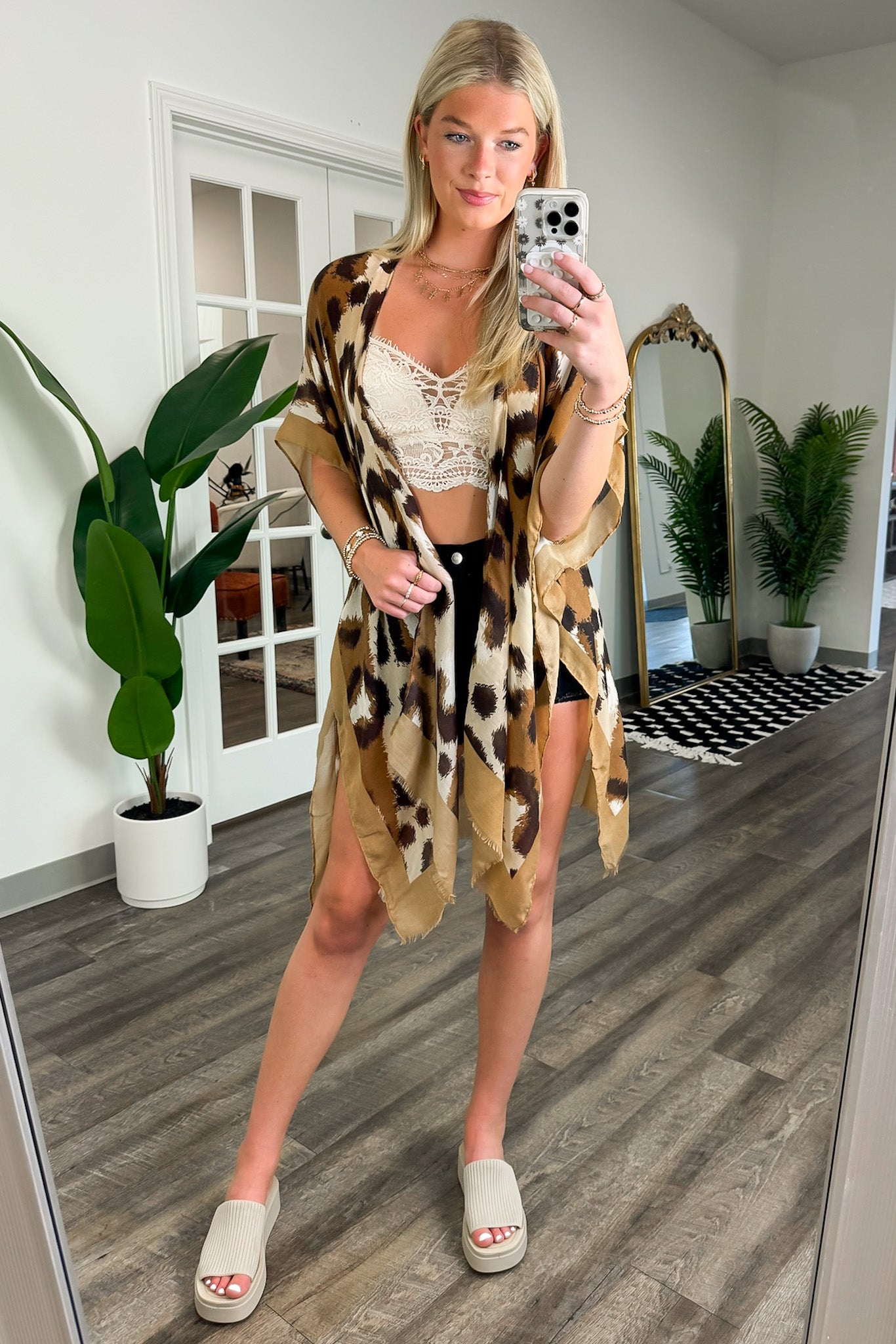  Paulinah Animal Print Kimono - FINAL SALE - Madison and Mallory
